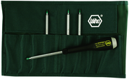 8 Piece - T6; T7; T8; T9; T10; T15; T20; T25 - ESD Safe Interchangeable Torx Blade Set in Canvas Pouch - Exact Tooling