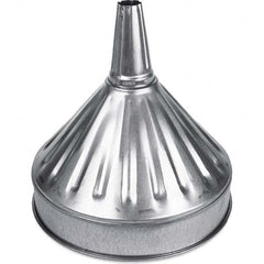 Funnel King - Oil Funnels & Can Oiler Accessories; Type: Funnel ; Material: Galvanized Steel ; Capacity Range: 1 Gal. and Larger ; Capacity (Qt.): 6.00 ; Capacity (Gal.): 1.50 ; Finish: Galvanized - Exact Tooling
