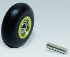 #11080 - 1 x 3/8'' - Rubber Contact Wheel W/Bearing & Shaft - Exact Tooling