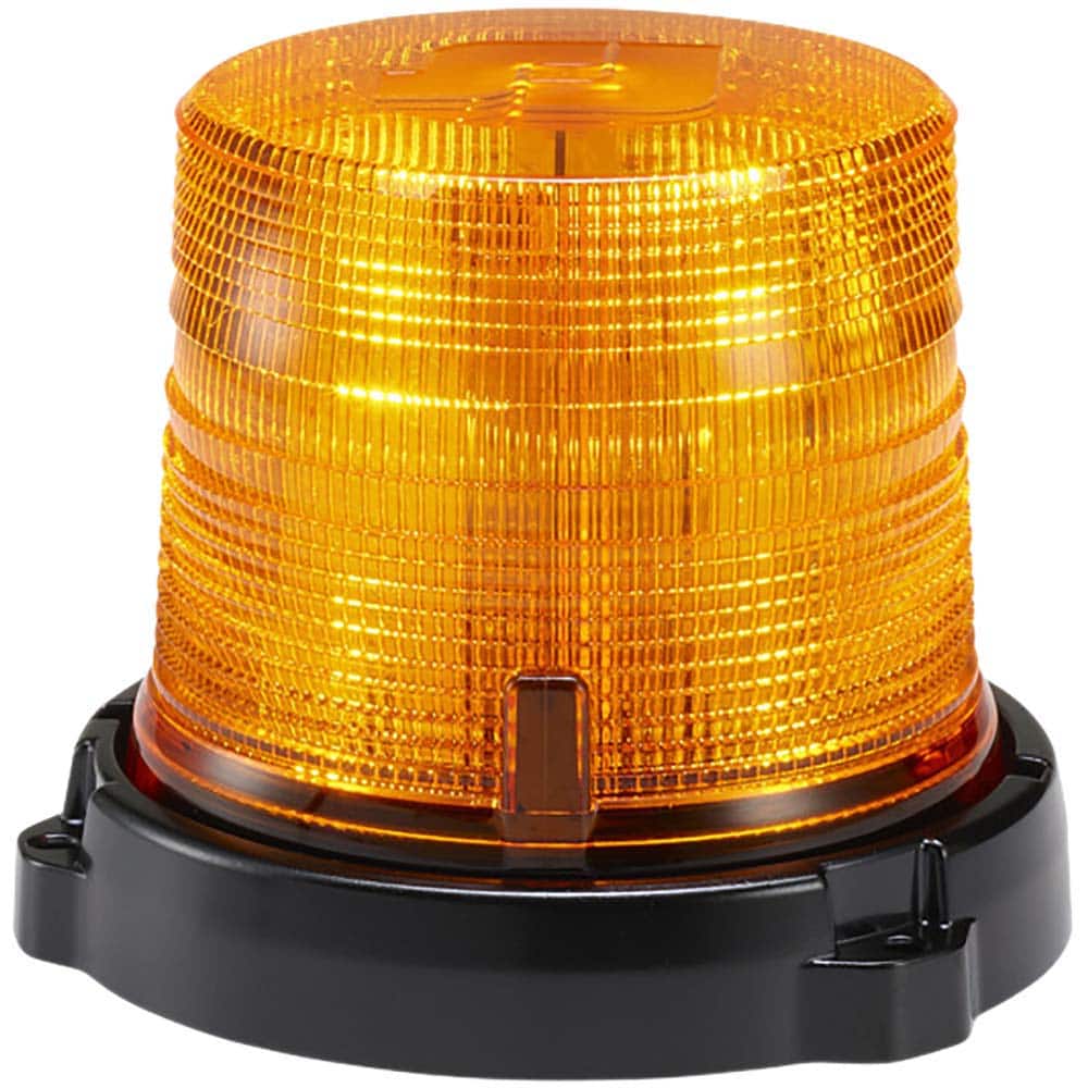 Federal Signal Corp - Emergency Light Assemblies; Type: Beacon ; Flash Rate: Variable ; Mount: Magnetic ; Color: Amber ; Power Source: 12-24V DC ; Overall Height (Decimal Inch): 5.6000 - Exact Tooling