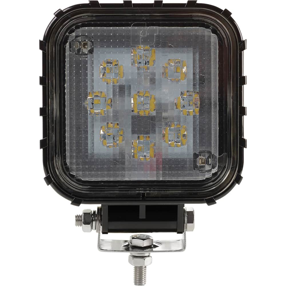 Federal Signal Corp - Emergency Light Assemblies; Type: Work ; Flash Rate: Single ; Mount: Pedestal ; Color: Black; White ; Power Source: 12 Volt DC ; Overall Height (Decimal Inch): 5.6600 - Exact Tooling