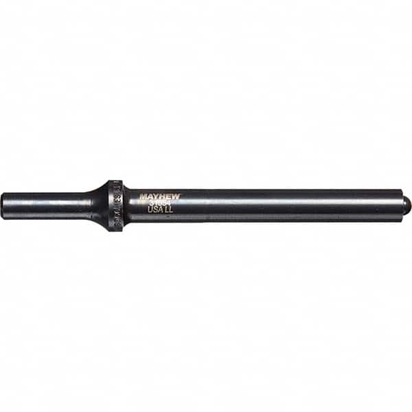 Mayhew - 1/2" Head Width, 6" OAL, Roll Pin Punch - Round Drive, Round Shank, Steel - Exact Tooling