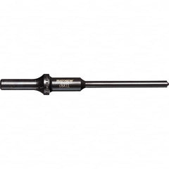 Mayhew - 1/4" Head Width, 6" OAL, Roll Pin Punch - Round Drive, Round Shank, Steel - Exact Tooling