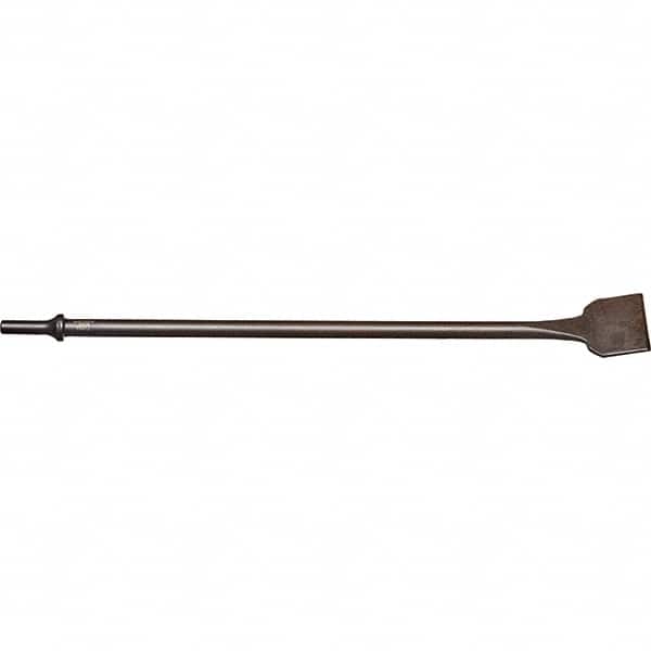 Mayhew - 2" Head Width, 24" OAL, Scraper Punch - Round Drive, Round Shank, Steel - Exact Tooling
