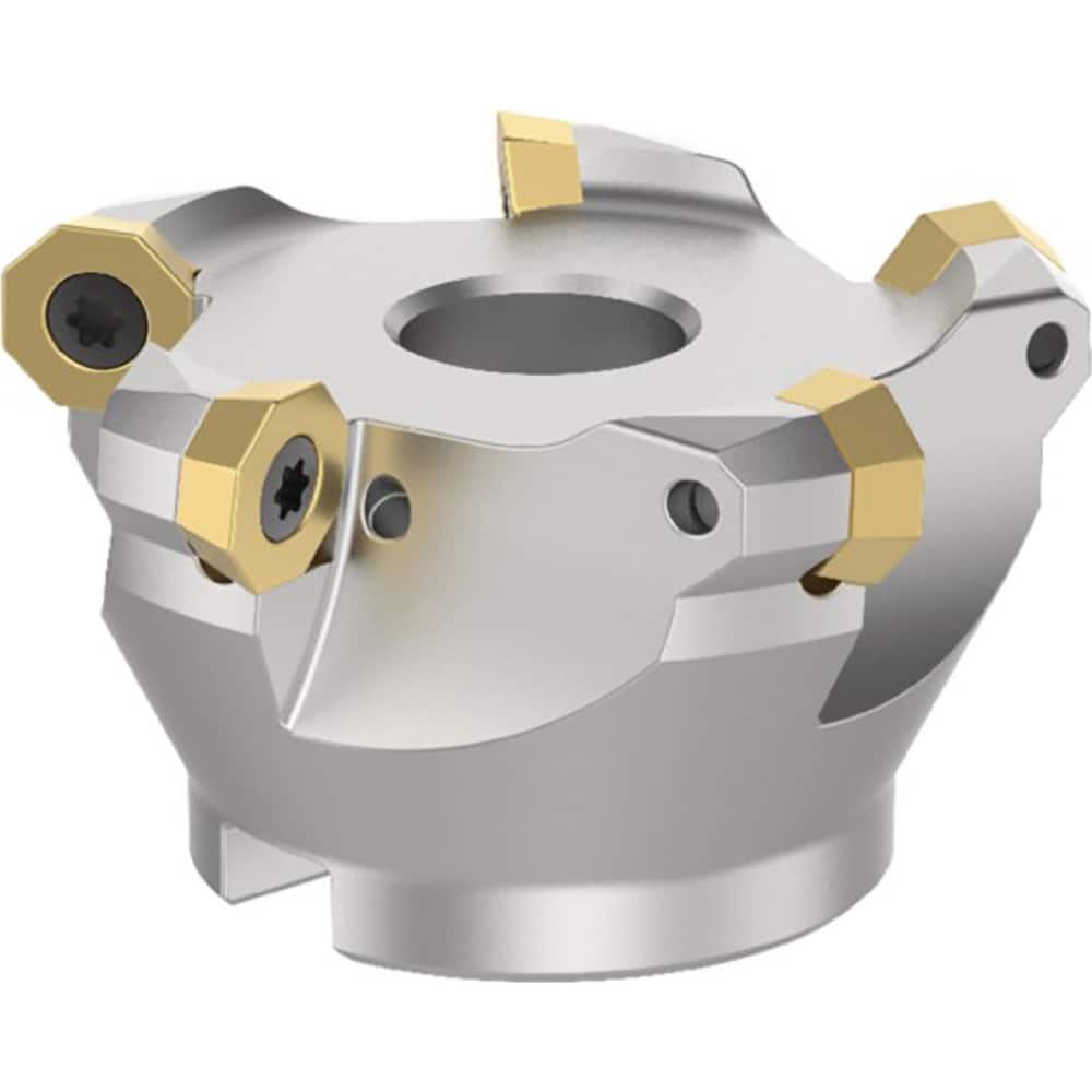 Kennametal - Indexable Square-Shoulder Face Mills; Cutting Diameter (mm): 125.00 ; Cutting Diameter (Inch): 4.9210 ; Arbor Hole Diameter (mm): 40.00 ; Lead Angle: 42 ; Overall Height (mm): 63.00000 ; Insert Compatibility: OD - Exact Tooling