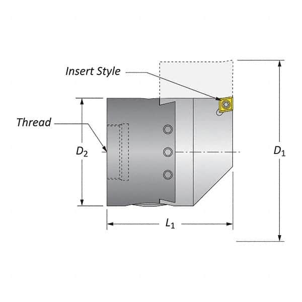 Allied Machine and Engineering - Boring Head Parts & Tools Type: Hardware Kit Includes: Boring Head Body; Dial Screw; Insert Holder; Torx Wrench; Wedge - Exact Tooling