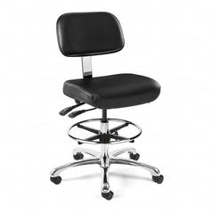 Bevco - 22-1/2 to 32-1/2" High Clean Room Swivel Chair - Exact Tooling