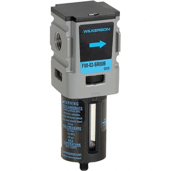 Wilkerson - Filters Port Size (NPT): 1/4 Height (Inch): 4-7/8 - Exact Tooling