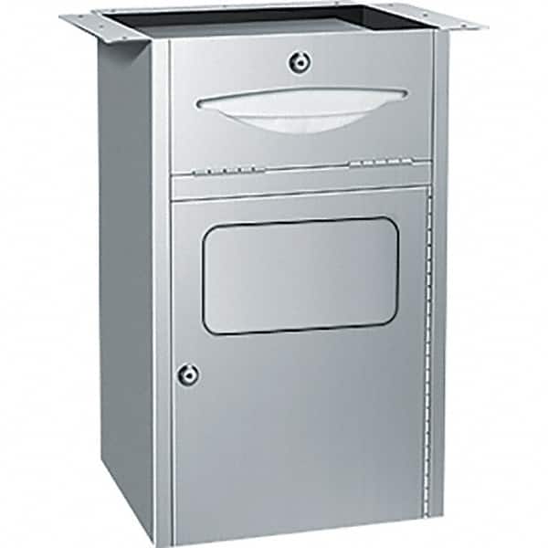 ASI-American Specialties, Inc. - Manual, Stainless Steel Paper Towel Dispenser with Receptacle - 300 C-Fold or 475 Multi-Fold, Silver - Exact Tooling