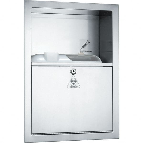 ASI-American Specialties, Inc. - Sharps Container Cabinets : Recessed Color: Silver - Exact Tooling