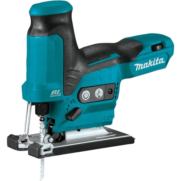 Makita - 12 Volt, 3,000 SPM, 7/8" Stroke Length, Lithium-Ion Cordless Jigsaw - 90° Cutting Angle, Series 12V MAX - Exact Tooling