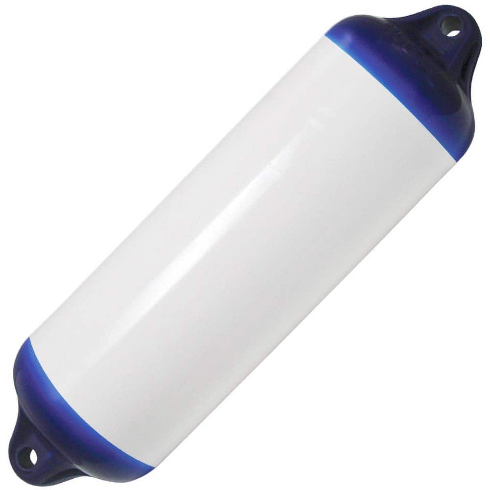 Ocean Fender - Flotation Device Accessories; Type: Buoy ; For Use With: Boat ; Additional Information: Ocean Fender Heavy Duty H8, 22X104cm, White/Blue - Exact Tooling