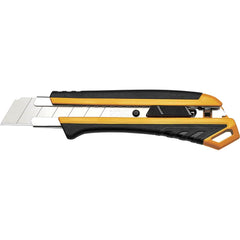 Komelon - Utility Knives, Snap Blades & Box Cutters; Type: Snap Off Knife ; Blade Type: Snap-Off ; Number of Blades Included: 1 ; Handle Material: ABS Plastic ; Color: Yellow ; Number of Points: 6 - Exact Tooling