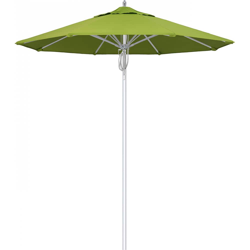 California Umbrella - Patio Umbrellas; Umbrella Diameter (Inch): 90 ; Height (Feet): 8.666 ; Fabric Color: Macaw ; Base Included: No ; Frame Material: Aluminum ; Frame Color: Silver - Exact Tooling