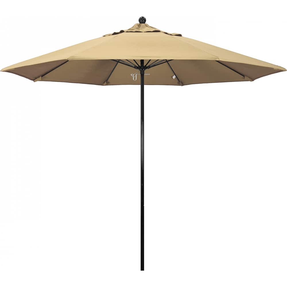 California Umbrella - Patio Umbrellas; Umbrella Diameter (Inch): 108 ; Height (Feet): 8.750 ; Fabric Color: Pacifica Beige ; Base Included: No ; Frame Material: Aluminum ; Frame Color: Black - Exact Tooling