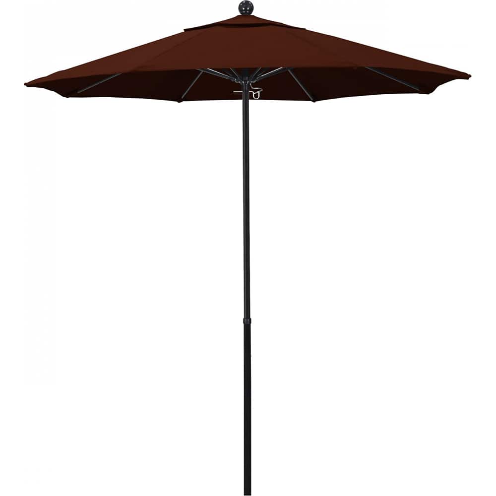California Umbrella - Patio Umbrellas; Umbrella Diameter (Inch): 90 ; Height (Feet): 7.750 ; Fabric Color: Pacifica Brick ; Base Included: No ; Frame Material: Aluminum ; Frame Color: Black - Exact Tooling