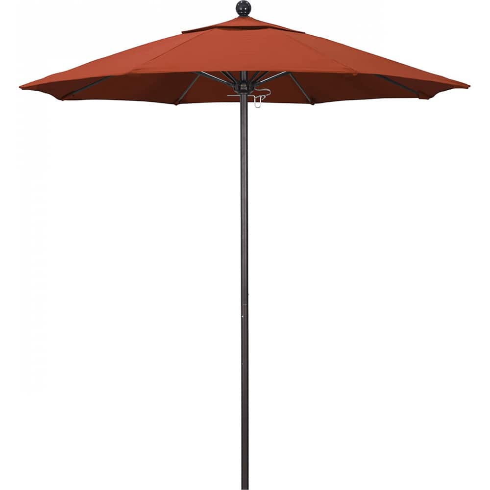 California Umbrella - Patio Umbrellas; Umbrella Diameter (Inch): 90 ; Height (Feet): 8.000 ; Fabric Color: Sunset ; Base Included: No ; Frame Material: Aluminum ; Frame Color: Bronze - Exact Tooling