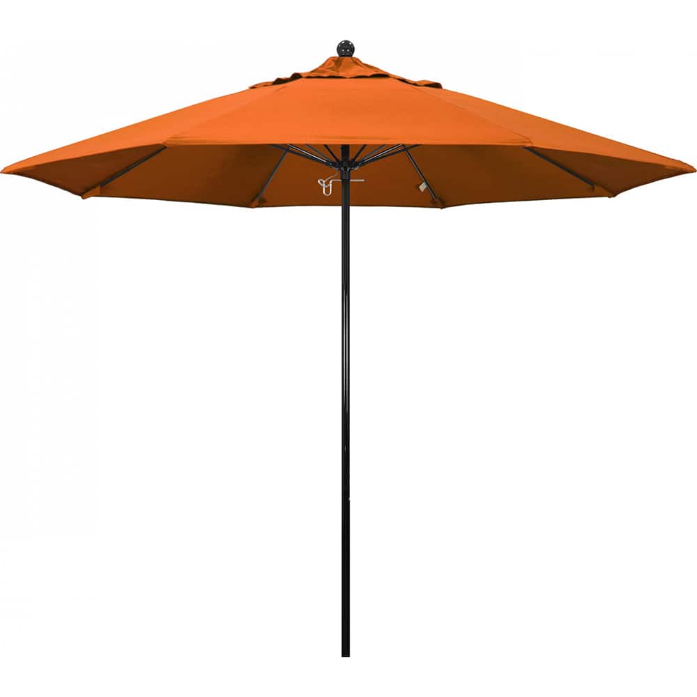 California Umbrella - Patio Umbrellas; Umbrella Diameter (Inch): 108 ; Height (Feet): 8.750 ; Fabric Color: Tuscan ; Base Included: No ; Frame Material: Fiberglass-reinforced Nylon ; Frame Color: Black - Exact Tooling