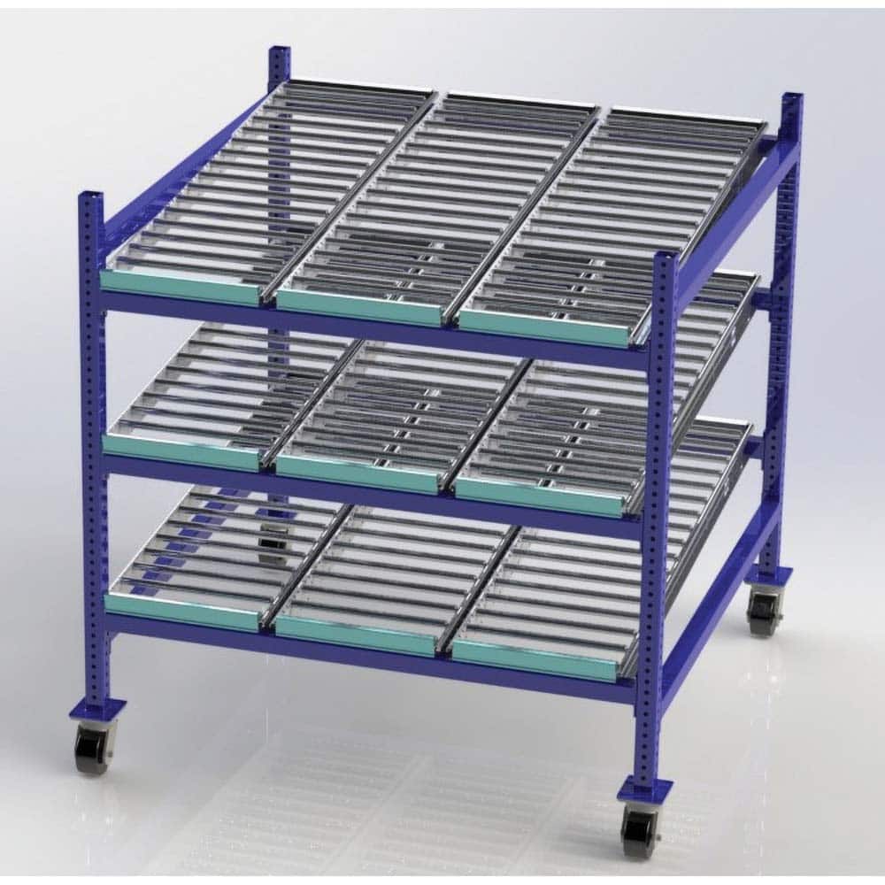 UNEX Manufacturing - Steel Shelving Type: Mobile Gravity Rack Starter or Add-On: Starter Unit - Exact Tooling