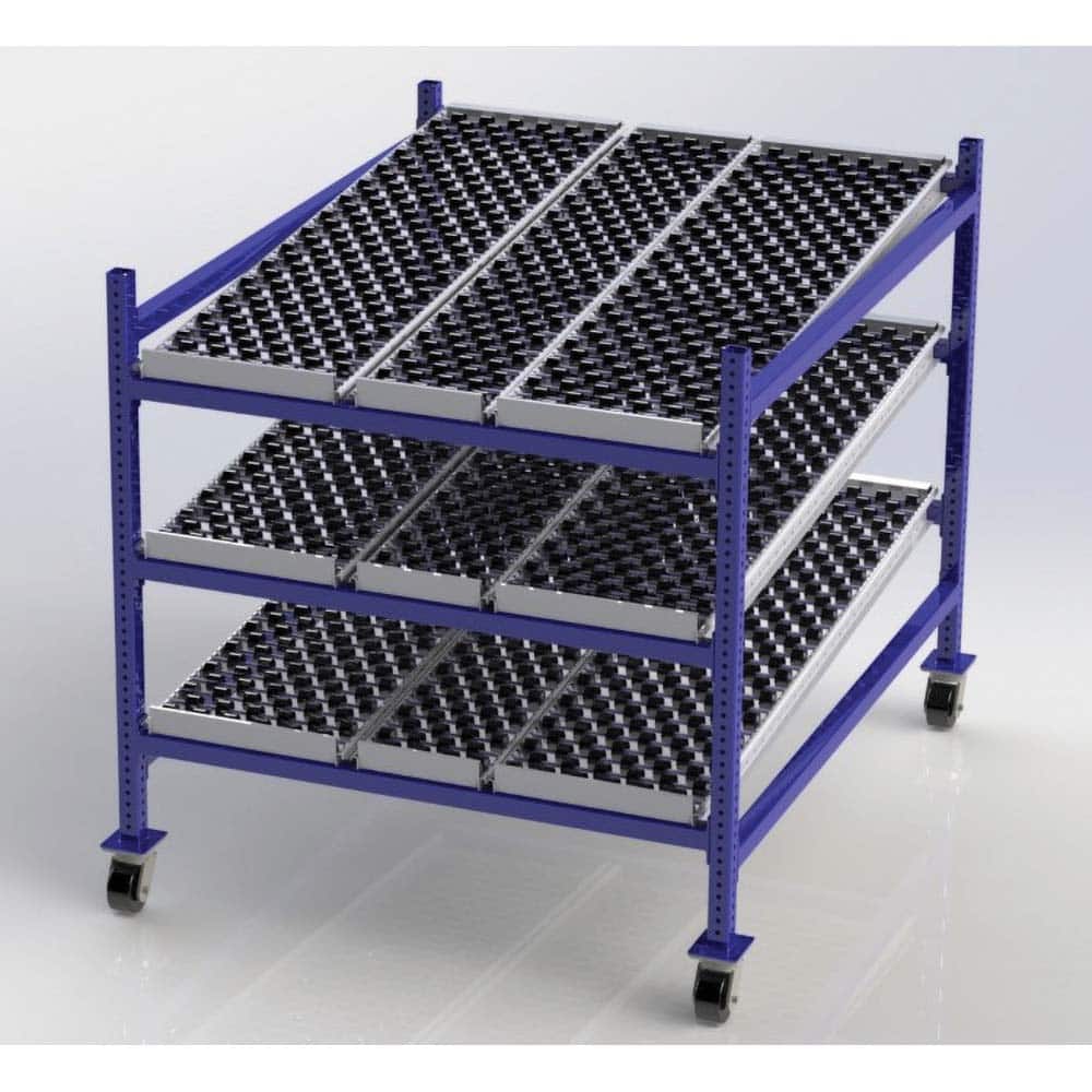 UNEX Manufacturing - Steel Shelving Type: Mobile Gravity Rack Starter or Add-On: Starter Unit - Exact Tooling
