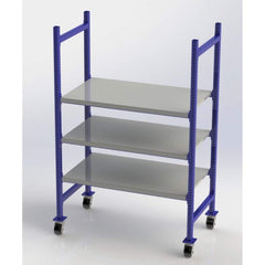 UNEX Manufacturing - Steel Shelving Type: Mobile Pick Tray Rack Starter or Add-On: Starter Unit - Exact Tooling