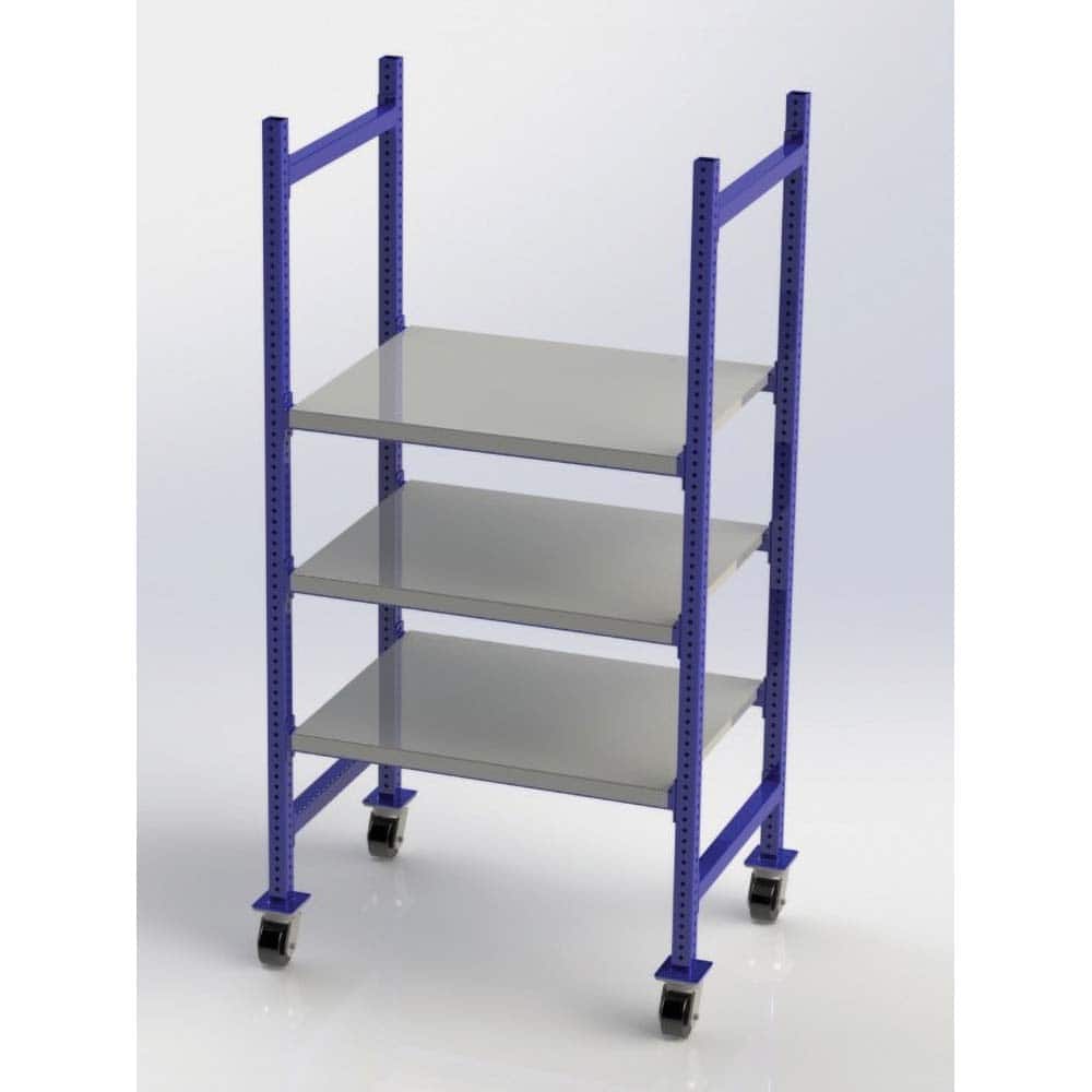 UNEX Manufacturing - Steel Shelving Type: Mobile Pick Tray Rack Starter or Add-On: Starter Unit - Exact Tooling