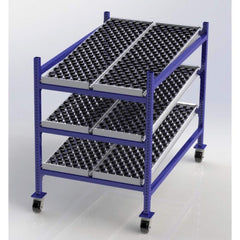 UNEX Manufacturing - Steel Shelving Type: Mobile Gravity Rack Starter or Add-On: Starter Unit - Exact Tooling