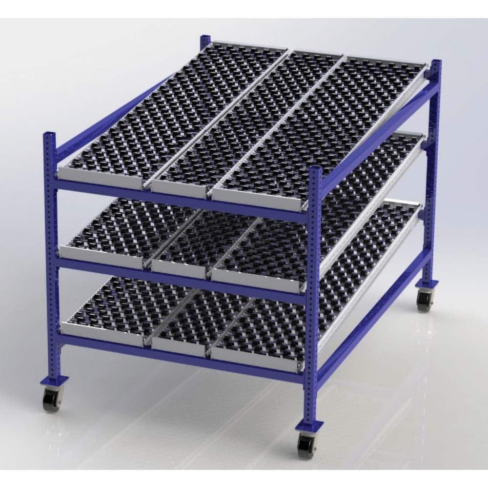 UNEX Manufacturing - Steel Shelving Type: Mobile Gravity Rack Starter or Add-On: Starter Unit - Exact Tooling