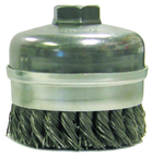 4" Diameter - Banded Knot Steel Wire Cup Wheel - Exact Tooling