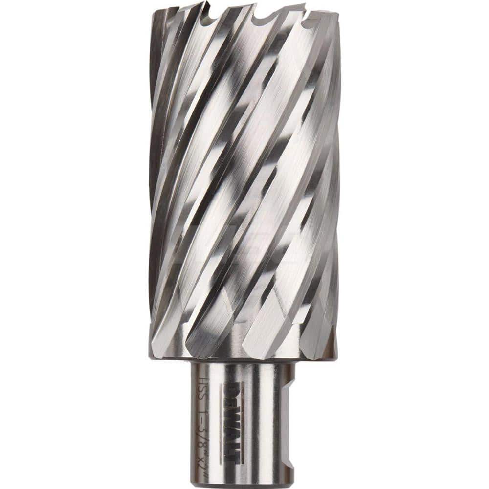 DeWALT - Annular Cutters; Cutter Diameter (Inch): 1-3/8 ; Cutter Diameter (Decimal Inch): 1.3750 ; Cutting Depth (Inch): 2 ; Shank Diameter (Inch): 3/4 ; Finish/Coating: Uncoated ; Cutter Material: High Speed Steel - Exact Tooling