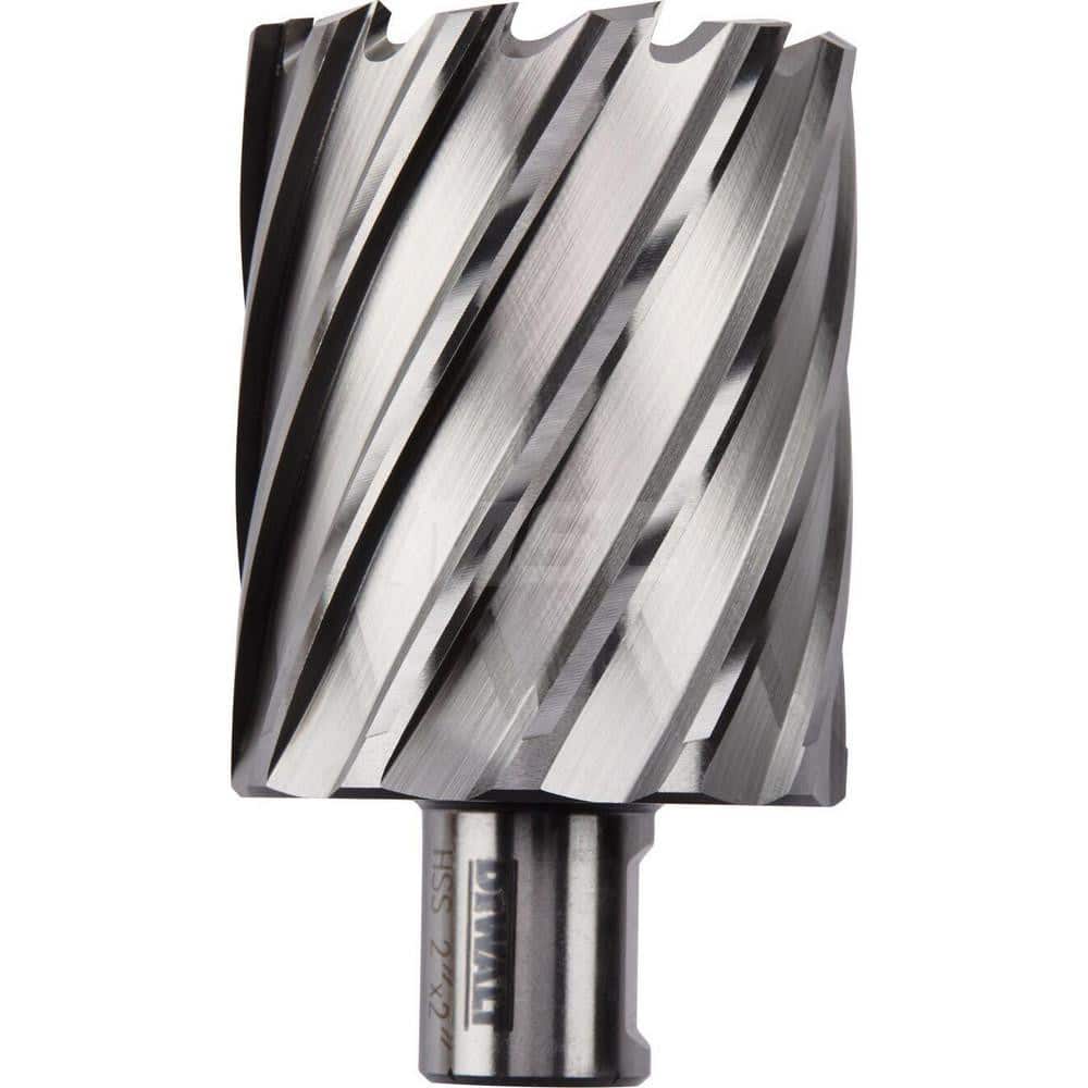 DeWALT - Annular Cutters; Cutter Diameter (Inch): 2 ; Cutter Diameter (Decimal Inch): 2.0000 ; Cutting Depth (Inch): 2 ; Shank Diameter (Inch): 3/4 ; Finish/Coating: Uncoated ; Cutter Material: High Speed Steel - Exact Tooling