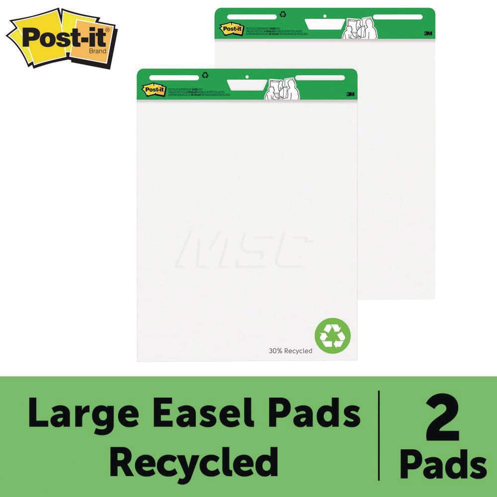 3M - Easel Pads & Accessories; Display/Marking Boards Accessory Type: Easel Pads ; For Use With: Easel Stands ; Detailed Product Description: Post-it Super Sticky Easel Pad 559RP, 25 in. x 30 in. Recycled, 2 pk - Exact Tooling