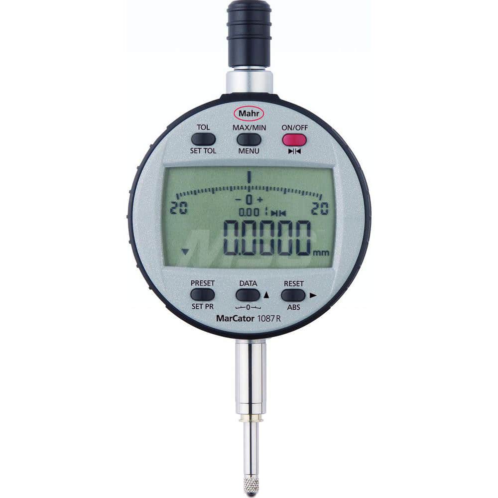 Mahr - Electronic Drop Indicators; Minimum Measurement (Decimal Inch): 0 ; Minimum Measurement (Inch): 0 ; Minimum Measurement (mm): 0 ; Maximum Measurement (Inch): 0.5 ; Maximum Measurement (mm): 12.5 ; Resolution (Decimal Inch): 0.00002/0.00005/0.0001/ - Exact Tooling