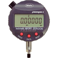 Mahr - Electronic Drop Indicators; Minimum Measurement (Decimal Inch): -0.0040 ; Minimum Measurement (Inch): -0.0040 ; Minimum Measurement (mm): -1.00 ; Maximum Measurement (Inch): 0.04 ; Maximum Measurement (mm): 1.00 ; Resolution (Decimal Inch): 0.0000 - Exact Tooling