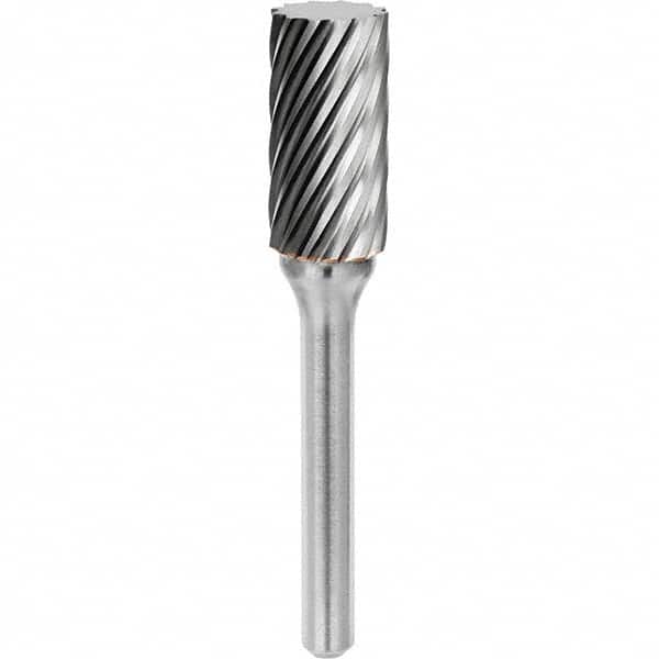SGS Pro - 1/2" Cut Diam, 1/4" Shank Diam, Tungsten Carbide Inox Cut Cylinder Burr - Exact Tooling