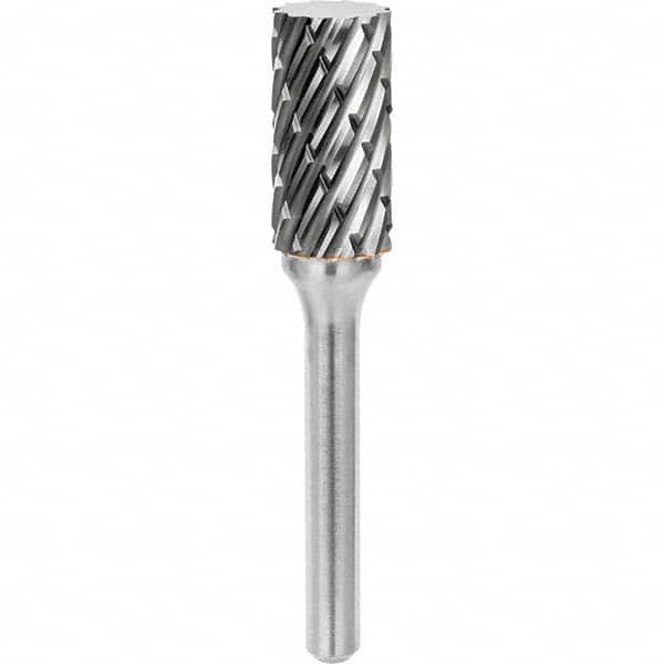 SGS Pro - 1/4" Cut Diam, 1/4" Shank Diam, Tungsten Carbide Steel Cut Cylinder Burr - Exact Tooling
