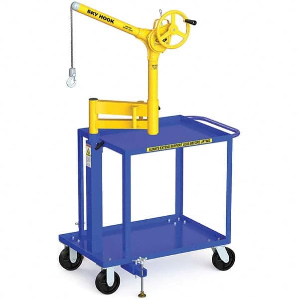 Sky Hook - 250 Lb Steel Lifting Hook Crane - Exact Tooling