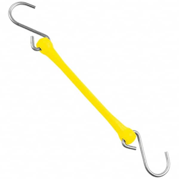The Better Bungee - Stretch Tie Downs; Type: Heavy Duty Bungee Strap ; End Type: Triangulated Stainless S Hook ; Color: Yellow ; Fractional Overall Lengths: 36 - Exact Tooling