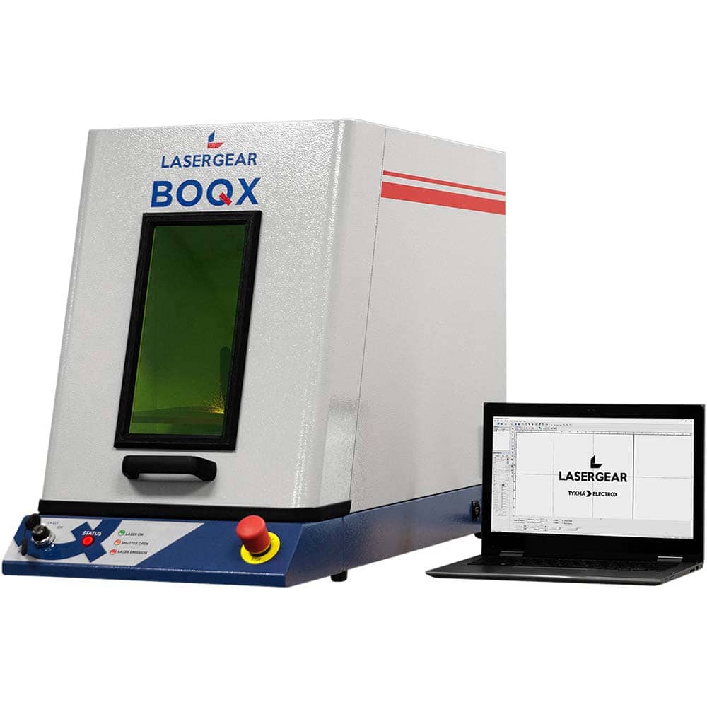 Tykma Electrox - Etchers & Engravers; Type: Class I Benchtop Laser Marking System ; Includes: LaserGear BOQX Fully Enclosed Class I Laser Workstation, 20W Fiber Laser, Laser Enable Keys, USB & Power Cable, USB Drive with Software and Manuals ; Voltage: 1 - Exact Tooling