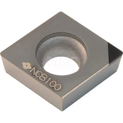 Turning Insert:  NUCCGA21.51 NCB100,  Cubic Boron Nitride Uncoated Finish,  Neutral,  0.0984″ Long,  0.0157″ Corner Radius,  80.0 ° N/A Diamond,  Series  NCB100