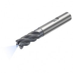 R215.34C08040-DC19K 1640 8mm 4 FL Solid Carbide End Mill - Corner Radius w/Cylindrical - Neck Shank - Exact Tooling