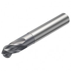 R216.44-06030-AI06G 1610 6mm 4 FL Solid Carbide Ball Nose End Mill w/Cylindrical Shank - Exact Tooling
