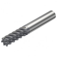 R215.26-10050CAC22H 1610 10mm 6 FL Solid Carbide End Mill - Corner Radius w/Cylindrical Shank - Exact Tooling