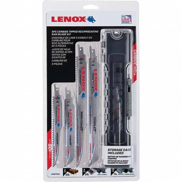 Lenox - Reciprocating Saw Blade Sets Blade Material: Carbide Tipped Minimum Blade Length (Inch): 6 - Exact Tooling