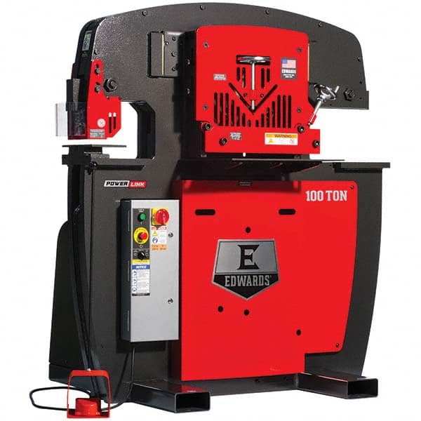 Edwards Manufacturing - Ironworkers Throat Depth (Inch): 11 Punching Pressure (Ton): 100 - Exact Tooling