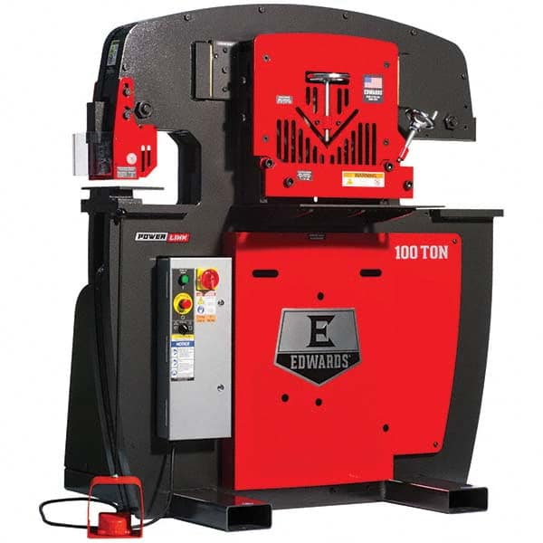 Edwards Manufacturing - Ironworkers Throat Depth (Inch): 11 Punching Pressure (Ton): 100 - Exact Tooling