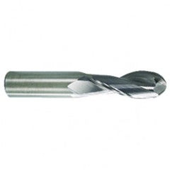 1/4 TuffCut AL 2 Fl Ctr Cut Ball Al End Mill Necked - Exact Tooling