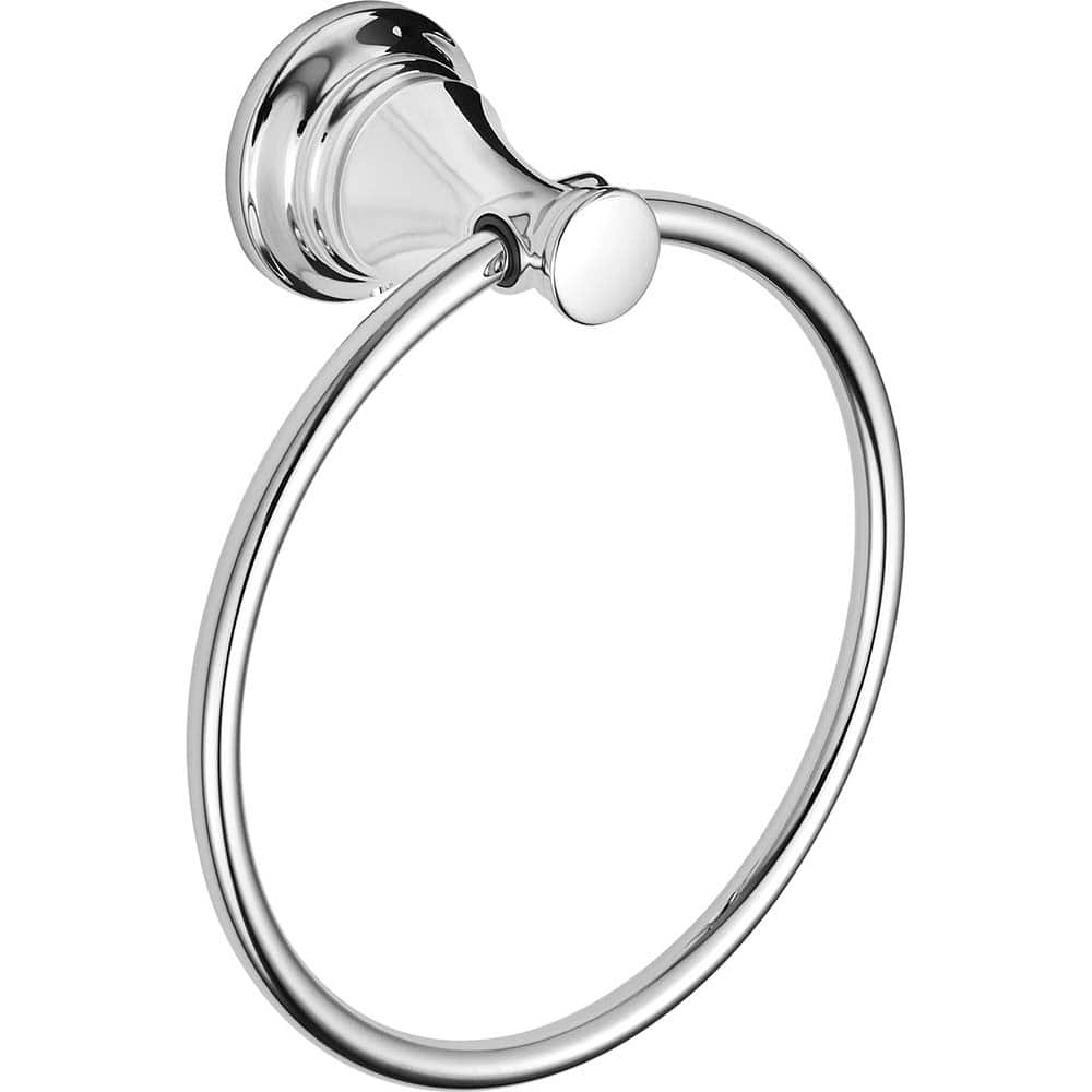 American Standard - Washroom Shelves, Soap Dishes & Towel Holders; Type: Towel Ring ; Material: Metal ; Length (Inch): 8-1/4 ; Width (Inch): 8-1/4 ; Depth (Inch): 2.875 ; Finish/Coating: Polished Chrome - Exact Tooling