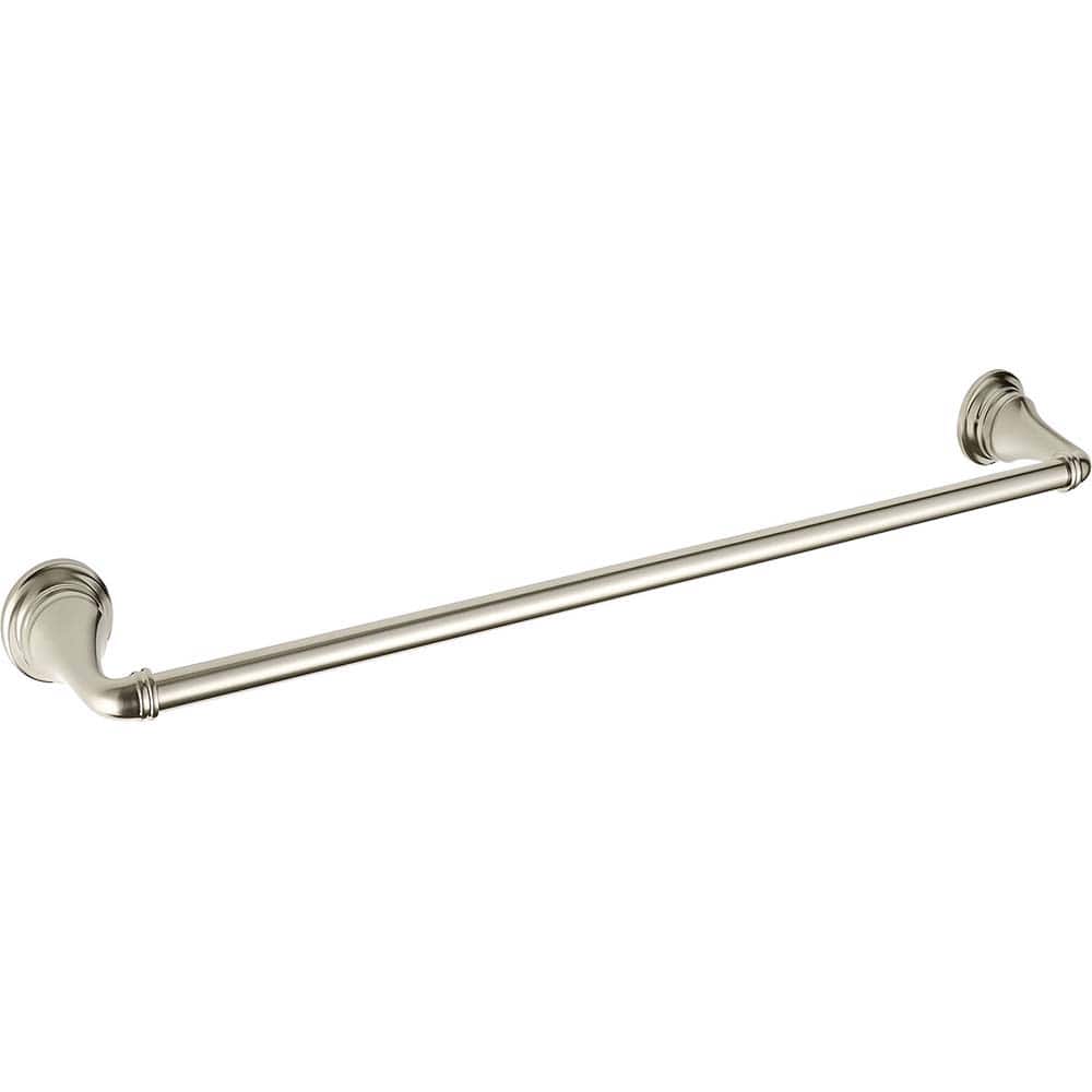 American Standard - Washroom Shelves, Soap Dishes & Towel Holders; Type: Towel Bar ; Material: Metal ; Length (Inch): 18 ; Width (Inch): 2-3/16 ; Depth (Inch): 3.875 ; Finish/Coating: Brushed; Nickel - Exact Tooling
