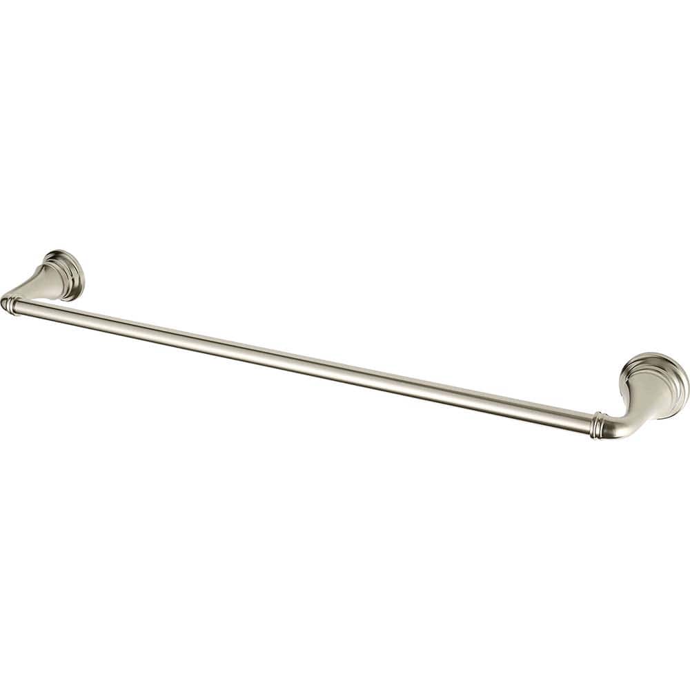 American Standard - Washroom Shelves, Soap Dishes & Towel Holders; Type: Towel Bar ; Material: Metal ; Length (Inch): 24 ; Width (Inch): 2-1/4 ; Depth (Inch): 3.875 ; Finish/Coating: Brushed; Nickel - Exact Tooling